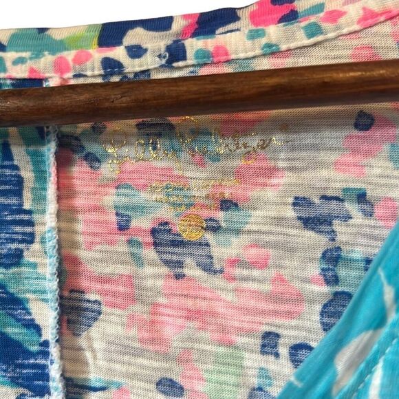 Lilly Pulitzer Women's V-Neck Knit Midi Dress Colorful Print - Picture 2 of 5